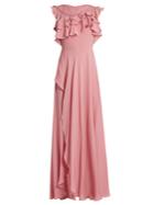 Elie Saab Ruffled Silk-georgette Gown
