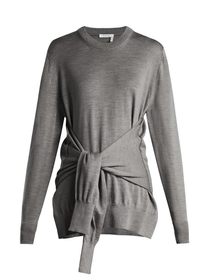 Chloé Tie-front Wool Sweater