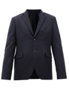 Matchesfashion.com Acne Studios - Antibes Single Breasted Wool Blend Blazer - Mens - Navy
