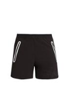 Matchesfashion.com Blackbarrett By Neil Barrett - Contrast Zip Water Repellent Shorts - Mens - Black White