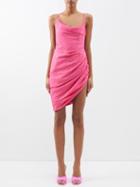 Jacquemus - Saudade Asymmetric Crepe Dress - Womens - Pink