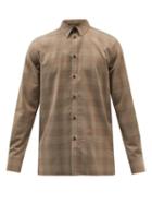 Givenchy - Prince Of Wales-check Wool-blend Twill Shirt - Mens - Camel Check