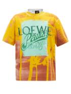 Loewe Paula's Ibiza - Logo Palm-print Cotton-blend T-shirt - Mens - Multi