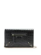 Balenciaga Classic Chain Crocodile-effect Cross-body Bag