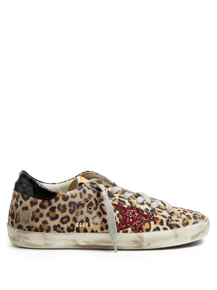 Golden Goose Deluxe Brand Super Star Leopard-print Suede Trainers