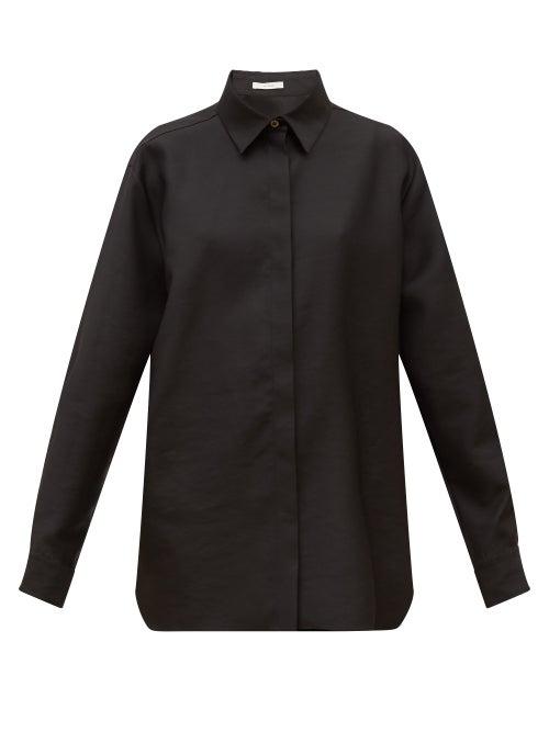 Matchesfashion.com The Row - Big Sisea Poplin Shirt - Womens - Black