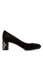 See By Chloé Floral-embroidered Suede Pumps