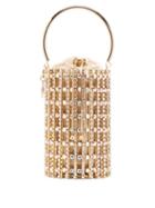 Matchesfashion.com Rosantica By Michela Panero - Artemide Crystal Embellished Metal Cage Bag - Womens - Gold Multi