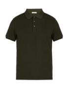 Matchesfashion.com Moncler - Logo Appliqu Cotton Piqu Polo Shirt - Mens - Khaki