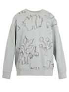 Wooyoungmi Floral-appliqu Cotton-jersey Sweatshirt