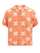 Matchesfashion.com Saturdays Nyc - Canty Floral-print Crepe Shirt - Mens - Orange