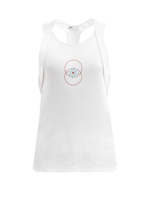 Matchesfashion.com Gmbh - Arda Harness-strap Organic-cotton Blend Tank Top - Mens - White