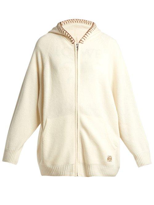 Matchesfashion.com Loewe - Wool Blend Cardigan - Womens - Ivory