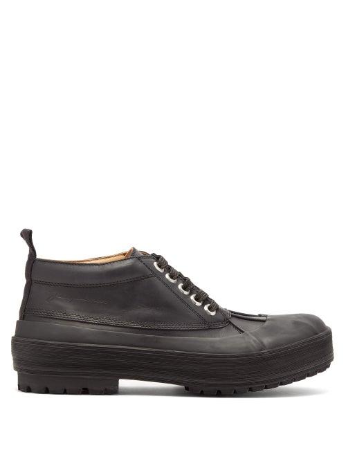 Matchesfashion.com Jacquemus - Meuniers Leather And Rubber Lace Up Shoes - Womens - Black