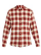 Frame Frayed-hem Checked Cotton Shirt