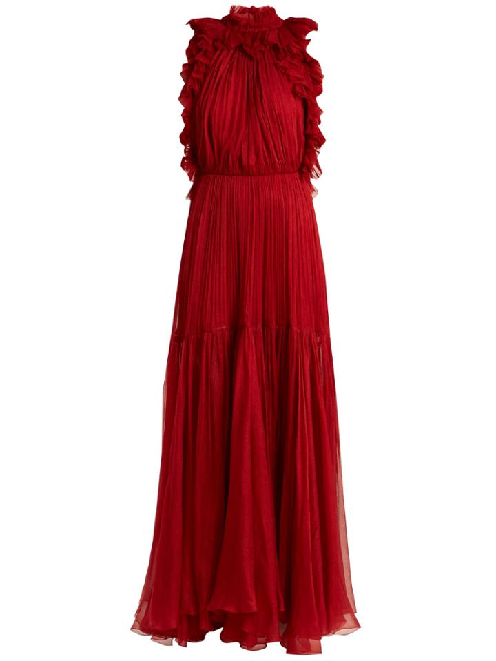 Maria Lucia Hohan Zelma Ruffled Silk-mousseline Gown