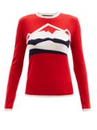 Perfect Moment - Chamonix Mountain-intarsia Merino Sweater - Womens - Red
