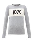 Matchesfashion.com Bella Freud - 1970-intarsia Cashmere Sweater - Womens - Grey