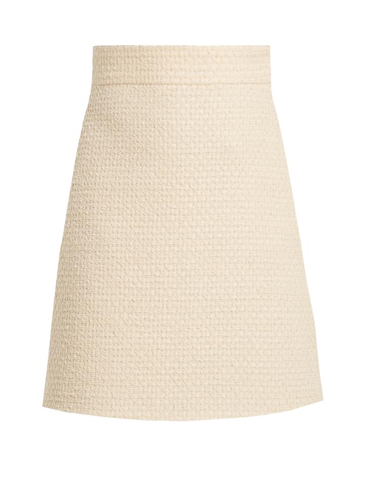 Gucci A-line Tweed Skirt