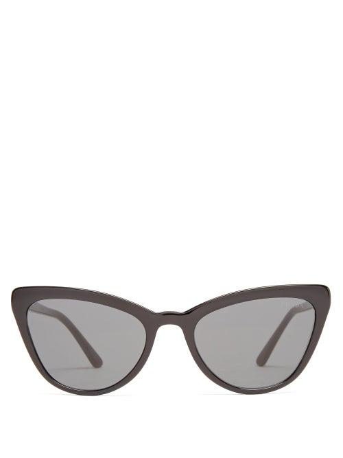 Ladies Accessories Prada Eyewear - Cat-eye Acetate Sunglasses - Womens - Black