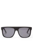 Matchesfashion.com Le Specs - Covert Flat-top Acetate Sunglasses - Womens - Black
