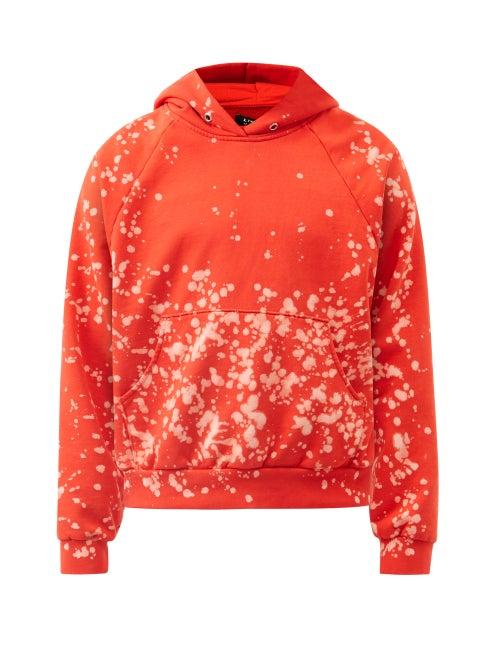 Liberal Youth Ministry - Bleached Cotton-jersey Hooded Sweatshirt - Mens - Red