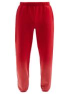 Matchesfashion.com Les Tien - Ombr Brushed-back Cotton Track Pants - Mens - Red