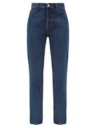 Matchesfashion.com Balenciaga - High-rise Straight-leg Jeans - Womens - Indigo