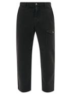 Mens Rtw Barena Venezia - Tepa Cropped Cotton-twill Trousers - Mens - Black