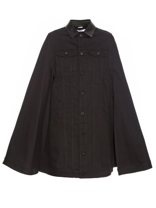 Givenchy Button-down Denim Cape