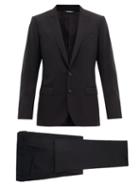 Matchesfashion.com Dolce & Gabbana - Martini Single Breasted Two Piece Virgin Wool Suit - Mens - Black