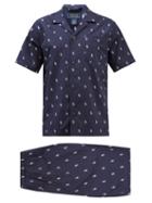 Polo Ralph Lauren - Logo-print Cotton-poplin Short Pyjamas - Mens - Navy