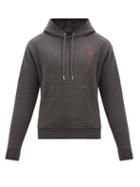 Matchesfashion.com Ami - Ami De Coeur Cotton-jersey Hooded Sweatshirt - Mens - Grey
