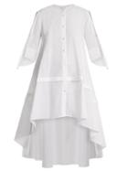 Matchesfashion.com Palmer//harding - Adjustable Sleeve Step Hem Stretch Cotton Shirt - Womens - White