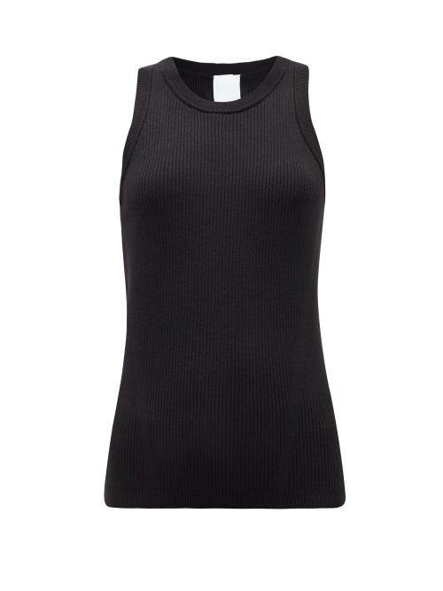 Matchesfashion.com Reebok X Victoria Beckham - Round-neck Ribbed-jersey Tank Top - Womens - Black