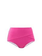 Matchesfashion.com Marysia - Lehi High-rise Bikini Briefs - Womens - Dark Pink