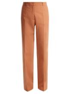 Matchesfashion.com Vanessa Bruno - Gauvain High Rise Flared Trousers - Womens - Dark Pink