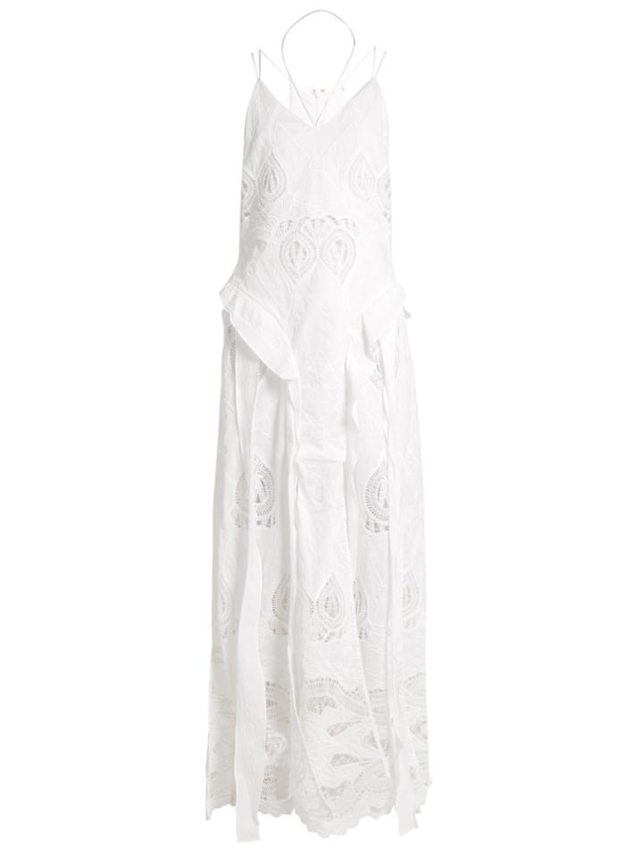 Jonathan Simkhai Lace-insert V-neck Gown