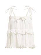 Matchesfashion.com Innika Choo - Stella Hotte Tiered Cotton Top - Womens - White