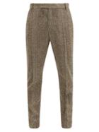 Matchesfashion.com Deveaux - Jasper Prince Of Wales-check Wool-blend Trousers - Mens - Grey Multi