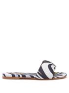 Emilio Pucci - Celeste Printed-satin Slides - Womens - Navy Multi