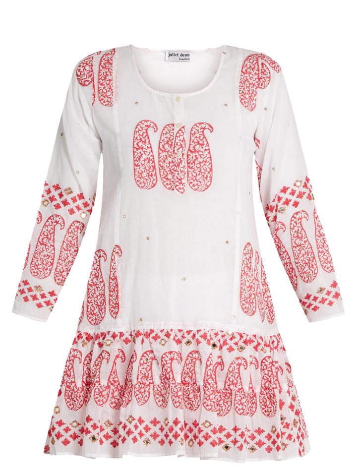 Juliet Dunn Paisley-print Cotton Kaftan