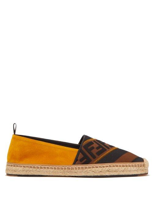 Matchesfashion.com Fendi - Ff Logo Suede Espadrilles - Mens - Brown