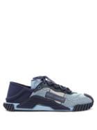 Matchesfashion.com Dolce & Gabbana - Ns1 Mesh And Rubberised-leather Trainers - Mens - Blue Multi