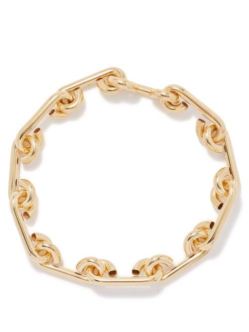 Bottega Veneta - Bar-link 14kt Gold-plated Sterling Silver Necklace - Womens - Yellow Gold