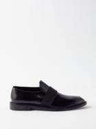 Burberry - Grosgrain-trim Patent-leather Loafers - Mens - Black