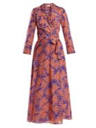 Diane Von Furstenberg Graphic-print Cotton-blend Wrap Midi Dress