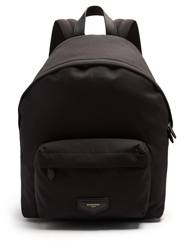 Givenchy Leather-trimmed Logo-print Canvas Backpack