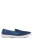 Matchesfashion.com Rivieras - Classic Slip On Canvas Loafers - Mens - Light Blue