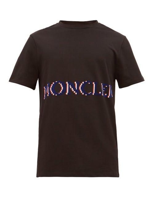 Matchesfashion.com 2 Moncler 1952 - Logo Print Cotton Jersey T Shirt - Mens - Black